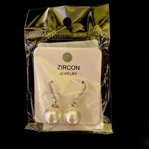 Special Occasion Pearl & Rhinestone Drop Earrings